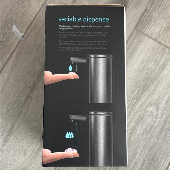 Simplehuman Silver Sensor Pump Dispenser - Picture 2 of 3